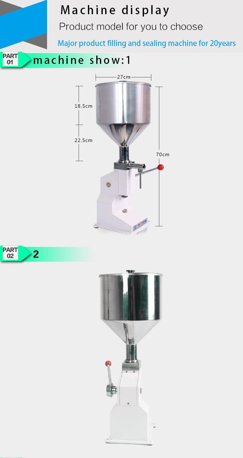 Manual liquid bottle filling machine for liquid & cream 550ml Fill2