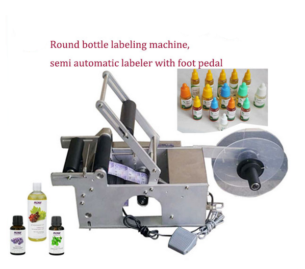 Semiautomatic Round Bottle Labeler Labeling machine Fill2 Package