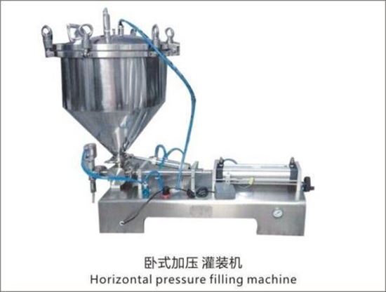 Picture of paste Filling Machine with pressure hopper