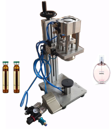 Picture of Pneumatic Perfume Crimping Machine Capper Lid Cap Locking Machine