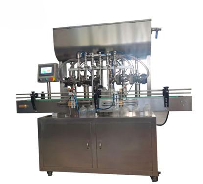 Picture of 6 heads Automatic paste filling machine with conveyor PLC control by sea