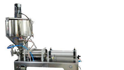 Picture of paste filling machine with the heated and mixer hopper 100-1000ml