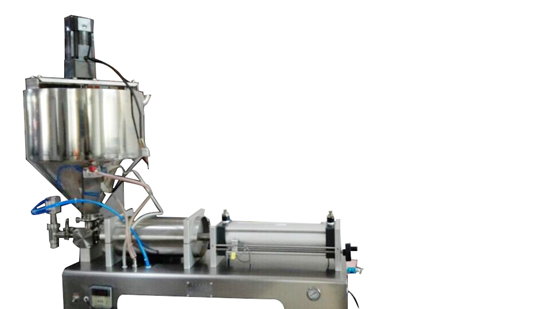 Picture of paste filling machine with the heated and mixer hopper 100-1000ml