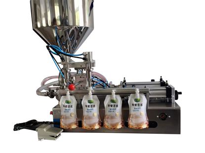 Picture of semi automatic spout pouch  paste filling machine 100-1000ml