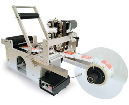 Picture of Semi-automatic Round Bottle Labeler Labeling machine with printer machine