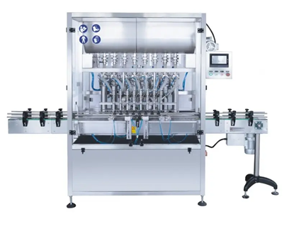 Picture of 8 heads Automatic paste filling machine with conveyor PLC control by sea