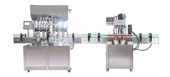 Picture of 6 heads paste filling machine and the capping machine